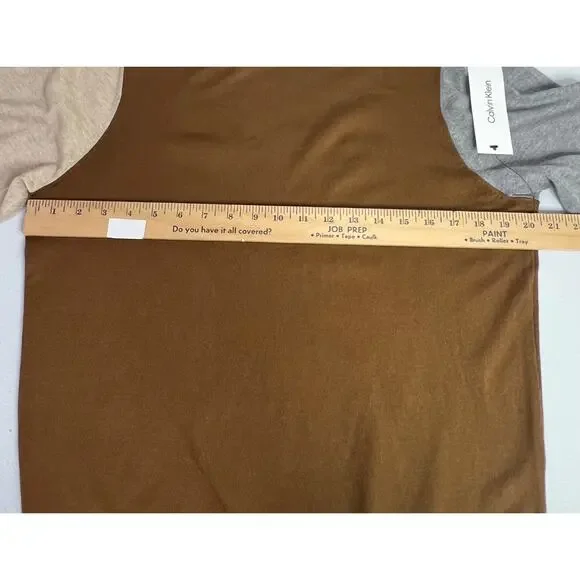 Calvin Klein Turtleneck Sweater Women's XL Colorblock - Picture 8 of 15